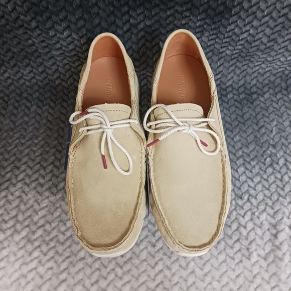 OluKai Ka'a Driver Slip On Men's Shoes Loafers Golden Sand Italian Suede Size 10 - Picture 5 of 9